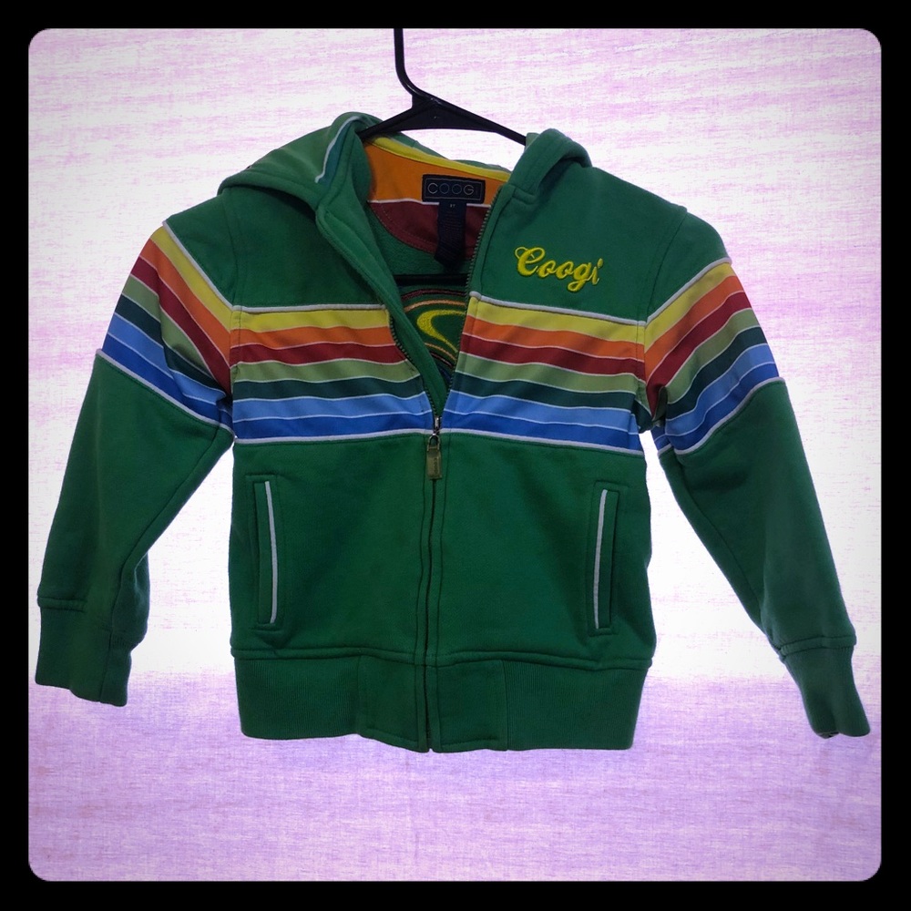 Coogi, kids green hooded jacket 3T